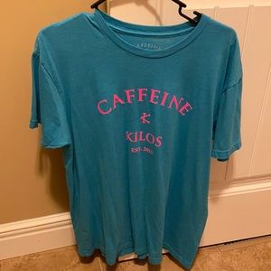 Caffeine and kilos men’s t-shirt